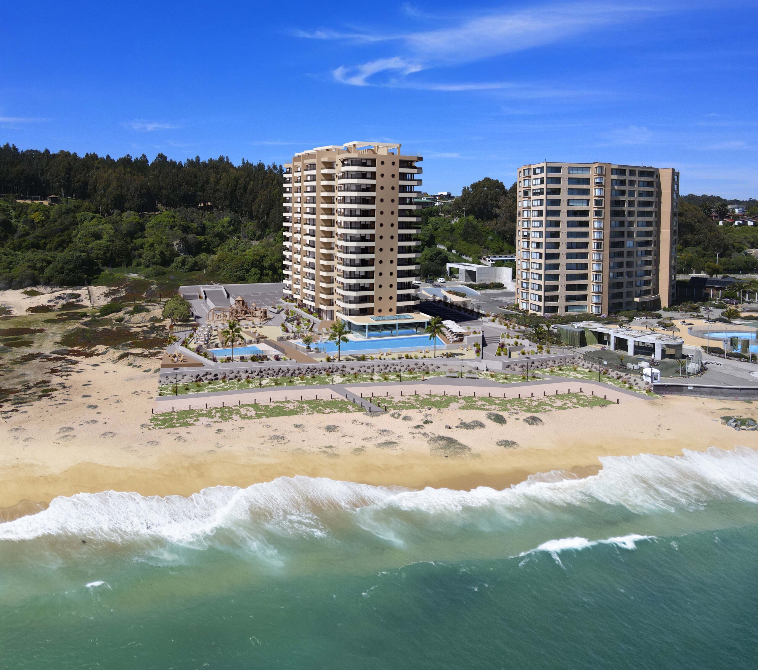 Nuevos Departamentos en costa de chile Nuevo edificio Vistamar Inmobiliaria Algarrobo 1-100